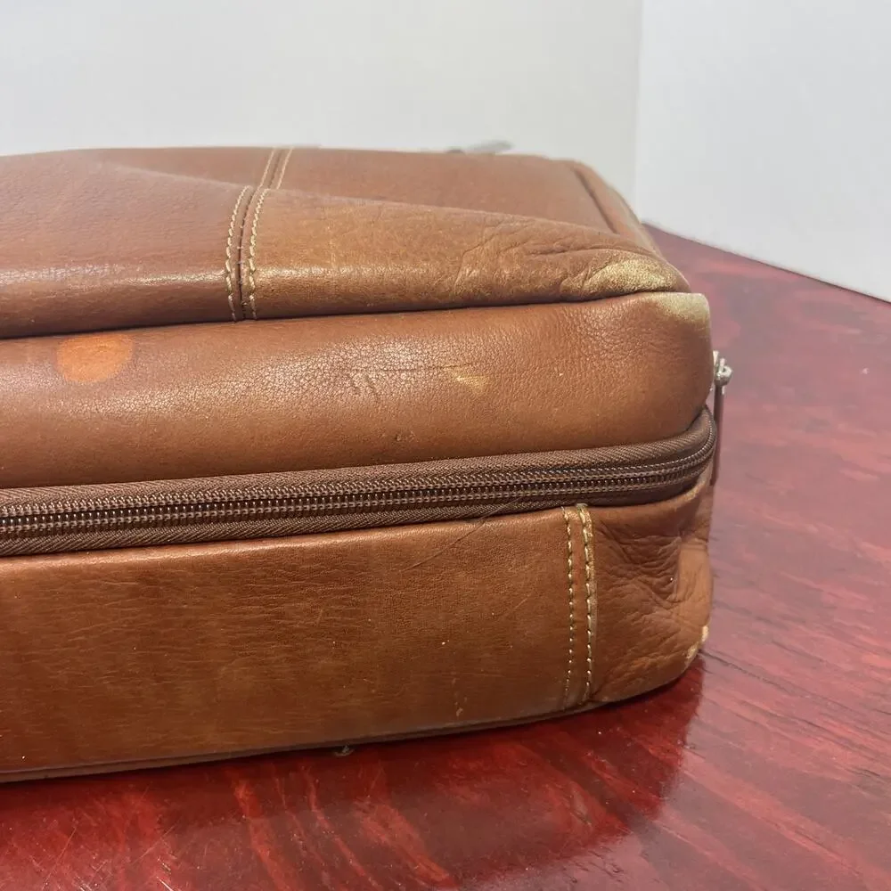 Pelle Studio Genuine Leather Bag Brown Shoulder Messenger Satchel Document Bag